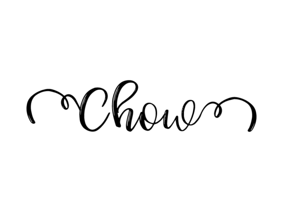 Chow Lettering: Hand-Drawn Monochrome Vector Typography for Real-World Creativity