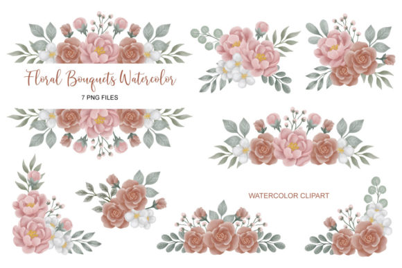 Floral Watercolor Bouquet Clip Art Set11: Thoughtful Design Assets for Purpose-Driven Projects