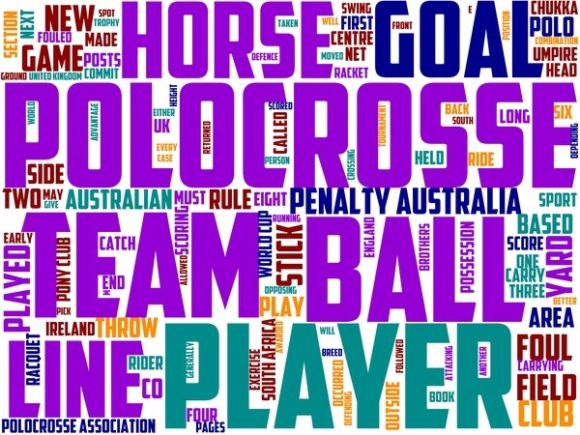 Polocrosse Wordart Background