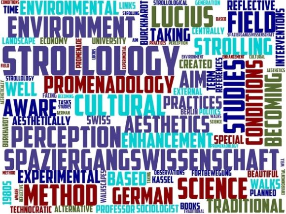 Promenadology Wordart Book Cover: A Versatile Hand-Drawn Wordcloud for Creative Expression