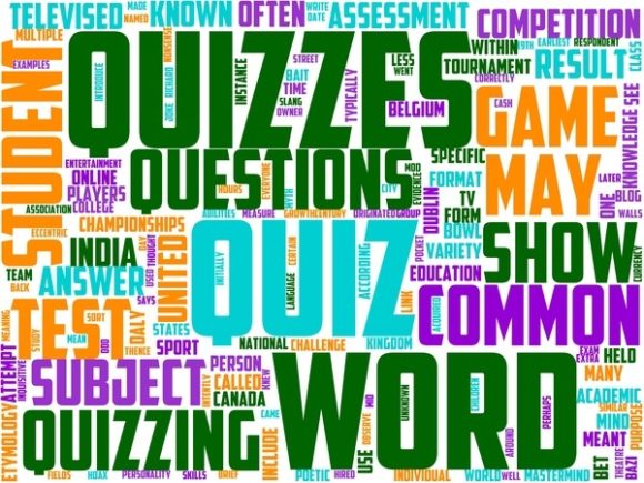 Quizzing Wordart Background