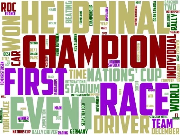 Race of Champions Wordart Skinny Tumbler