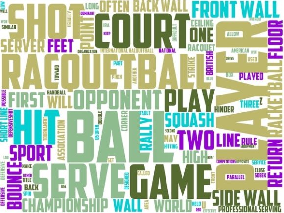 Racquetball Wordart Sticker