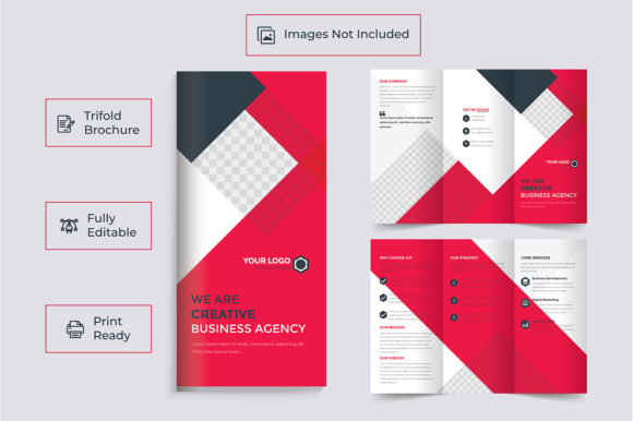 Red Business Tri-fold Brochure Template